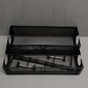 Multi-Model Under Desk Cable Management Tray 2 Packs Metal Under Desk Wire Management Clamp Mount Under Table Cord Management No Damage The Desk (Black)