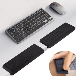 2 Pack L-Shaped Arm Rest for Desk, Ergonomic Elbow Pads with Non-Slip Base, Memory Foam Desk Edge Cushion & Wrist Rest for Office, Home, Study Use