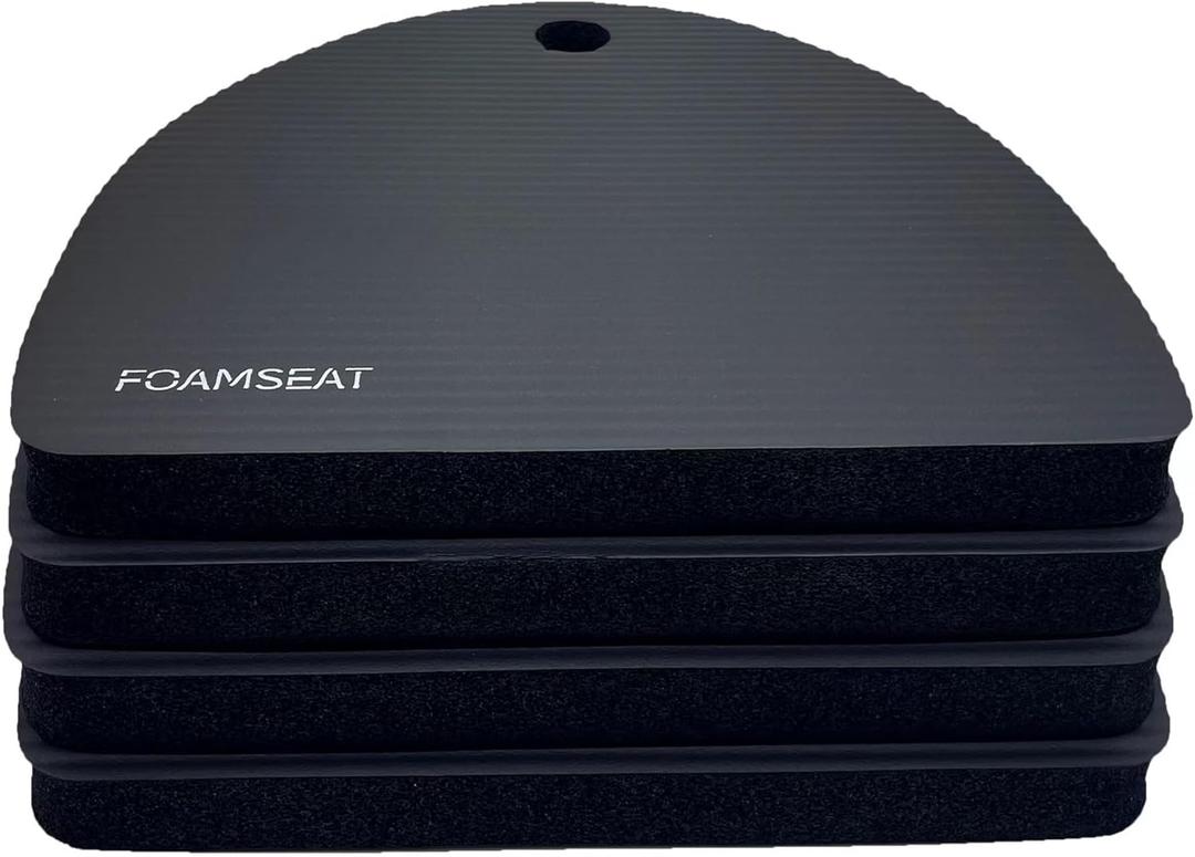 Stadium Seat Cushion, Bleacher Cushion, Portable and Waterproof Stadium Cushion, Perfect for Outdoor Events Use (Black) 4 Pack