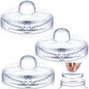 Tioncy 4 Pack (over 3.86 Inches) Heavy Glass Fermentation Weights with Grooved Handle for Large Wide Mouth Gallon Mason Jars Canning Supplies Pickling Weights for Brewing Fermented Foods