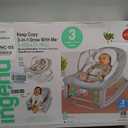 Ingenuity Keep Cozy 3-in-1 Grow with Me Vibrating Baby Bouncer, Seat & Infant to Toddler Rocker, Vibrations & -Toy Bar, 0-30 Months Up to 40 lbs (Weaver)