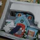 34 PCS Large Christmas Village Sets Pre-Lit Christmas Village Houses Decoration Battery Operated Christmas Figurine Accessories Town Building Collection for Indoor Room Deskto Decor and Display