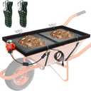 Soil Sifter with 30W Motor, Metal Sifter for Rocks with Switch & Noise-Reducing Rubber Pads, Automatic 39" x 19.5" Large Compost Screen Sieve for Sand-Idea for Most Wheelbarrow Carts (Not Included) 