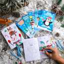 Fulmoon 72 Set Winter Coloring Books Bulk Include Snowman Coloring Book Bulk and Crayons Winter DIY Coloring Book Mini Winter Activity Book for Holiday Fun Games Activity Winter Party Favors
