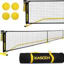 KASCEN Pickleball Net - Pickleball Net for Driveway, 22FT USAPA Portable Pickleball Set with Net, Pickle Ball Net with 4 Pickleballs & Carry Bag, Pickle Ball Net for Outdoor Indoor Court Backyard
