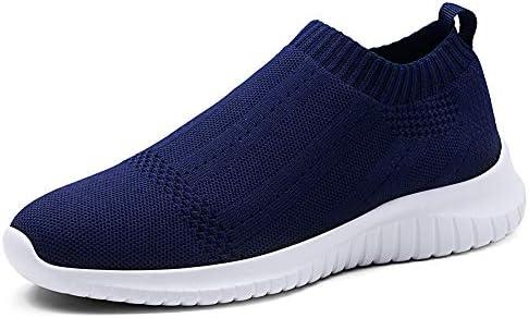 TIOSEBON Women's Walking Sock Shoes Elastic Knit Lightweight Slip on Breathable Yoga Sneakers, 41
