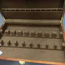 Walnut Silverware Storage Box,Silverware Flatware Case with Felt Lined,Flatware Storage Box for 12 sets of Utensils,Silverware Chest without Silverware,Silverware Organizer with Lid