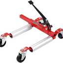 VEVOR Wheel Dolly, 1 Piece Wheel Dolly Car Skate, Heavy Duty Vehicle Positioning with Ratcheting Foot Pedal, Ratchet Type Tire Skate Tire Jack for Car Truck RV Trailer, 1500 LBS