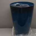 24,21,11 Inch Large Plastic Planters with Drainage Hole and Saucer - Set of 3 Tall Plant Pots Indoor Flower Pot Tall Round Planters Outdoor Large Tall Planter (Dark Blue)