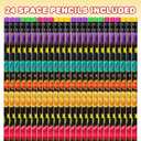 2 x ArtCreativity Space Design Pencils, Set of 24, Cool Space-Themed Writing Pencils with Erasers, Birthday Party Favors, Party Goody Bag Fillers, Teacher Supplies for Classroom