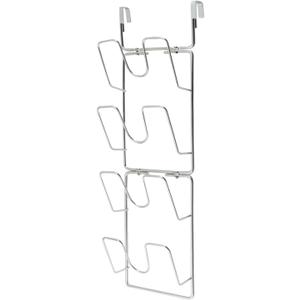 Wealrit Pot-Lid-Organizer Rack, 4-Tier Pots and Pans Lid Organizer Door Mounted Pot Cover Holder Rack for Cabinet Door/Wall Hanging Pot Cover Support for Kitchen Storage No Drilling