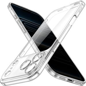 JETech Slim Case for iPhone 17 Pro 6.3-Inch with Camera Lens Full Protection, Ultra-Thin Lightweight Clear Minimalist Protective Phone Cover (Clear)