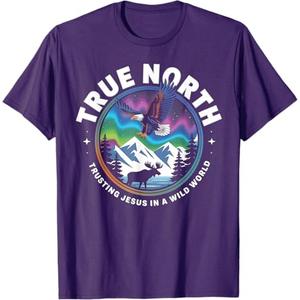 VBS 2025 True North Trusting Jesus Christian Summer T-Shirt Female Large Purple