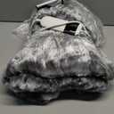 Cushious Electric Heated Blanket Throw 50''x60''Size Faux Fur Heating Blanket 10 Heating Settings, 1-8h Timer & Overheat Protection, Machine Washable, Soft Flannel and Sherpa Full Body Warmth (Light Gray)