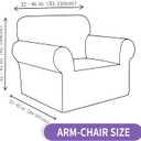ZNSAYOTX Chair Slipcovers with Arms for Living Room High Stretchy Spandex Pet Friendly Armchair Furniture Protection Covers (Black, Chair)