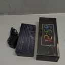 Peakeep Digital Alarm Clock for Bedroom Bedside, Extra Loud for Heavy Sleepers Adults, Large RGB Color Changing Colorful LED Big Numbers, Battery Backup Plug in Electric Clock with USB Charger (Black + 8 Colors)