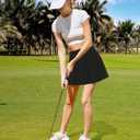 LouKeith Pleated Tennis Skirt High Waisted Golf Skirts with Shorts Pockets Casual Workout Athletic Skorts for Woman (Black, M)
