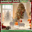 DIY 3-5 ft Christmas Tree Deer Family Silhouette Sticker Set Decoration for Wooden PP Board Cutting Tracing for Holiday Outdoor Indoor Lawn Patio Pathway Garden(4 ft,Reindeer)