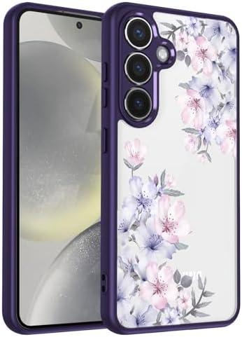 EMUYGIU for Samsung Galaxy S25 Plus Case [Buffertech 6.7ft Military-Grade Drop Protection] [Anti Peel Off Tech] Clear TPU Bumper 5G Phone Case Cover Design (Foliolosa)