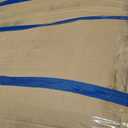 Upholstered Headboard Queen Size with 3.1 High-Density Sponge Backrest, Modern Striped Head Board Only, 2 Screw Easy Assembly (Grey) (Gray)