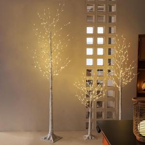 Birch Tree Lights, Set of 3 (4FT, 6FT, 8FT), 440 Warm White LED Lights with Timer Function, Christmas Outdoor Decor for Garden Patio Yard, Indoor Christmas Decorations for Home Bedroom Party