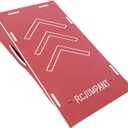 Skateboard & Bike Ramp,RC Car & Dirt Bike Jump Ramp Heavy-Duty BMX, Scooter 3 Sizes, Portable, Non-Slip Easy Assembly, No Tools Needed (Red, 42.9 "L x 23.3" W x 11.7 "H)
