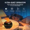 YALEDI Essential Oil Diffuser, Volcano Fire Flame Aromatherapy Diffuser, 360ml Ultrasonic Cool Mist Humidifier, Scent Aroma Diffuser with 7 Colors Light, Timer & Auto Shut-Off for Home, Room (Black)
