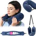 HOMEE Travel Neck Pillow Stuffable with Clothes,Soft Plush Stuffable Travel Pillow,Adjustable U-Shapes Airplane Plane Travel Pillow Storage Bag,Only Travel Pillowcase,No Filler