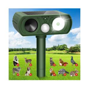 Solar Ultrasonic Animal Repellent, Deer Repellent Devices Waterproof, Cat Repellent Outdoor with Motion Detection Squirrel Skunk Rabbit Dog Raccoon Deterrents Animal Repeller for Yard, 4 pack