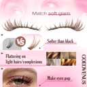 Brown Lash Clusters Kit Natural 300Pcs Wispy Lashes Cluster Eyelash Cluster Extensions Kit C Curve Individual Lashes Extensions Kit For DIY Waterproof & Long - Lasting (Light Brown10-16mm)