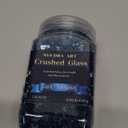 Syedra Crushed Glass for Crafts, Glitter Crushed High Luster Chips, Broken Glass Pieces, 3-6mm, 410G (Cobalt Blue)