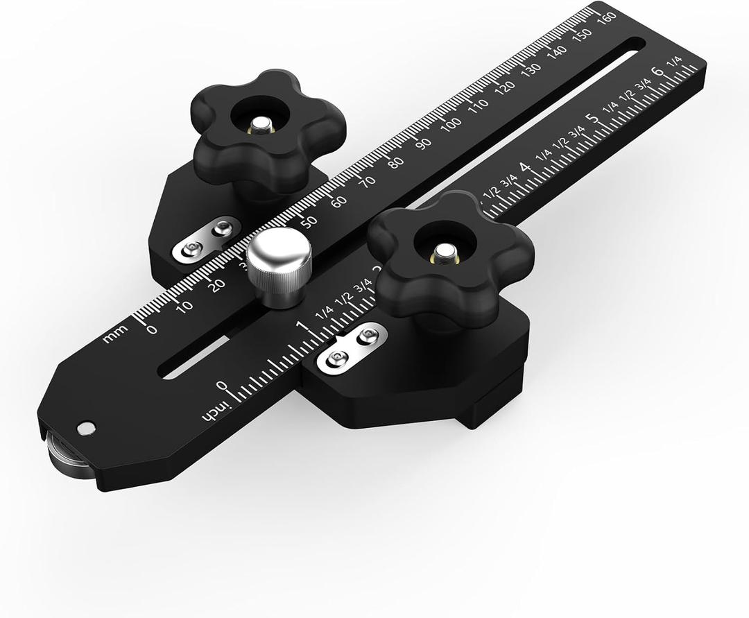 HFM Thin Rip Table Saw Jig Guide for Making Repetitive Narrow Thin Strip Cuts, for Table Saw Band Saw Router Table Fits for 3/8" x 3/4" T Slot,black (Black Yl-0001h)