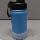 koodee 12 oz Water Bottle Stainless Steel Vacuum Insulated Wide Mouth Water Flask with Leakproof Spout Lid (Sky Blue)