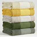 Longhui bedding 100% Cotton Chunky Cable Knit Throw Blanket for Sofa Couch Bed Baby Nursery, Bold Thread, Home Decorative Blanket, Bonus Laundering Bag, 60 x 80 Inches, Grey