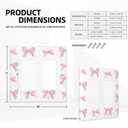 Pink Bow Double Rocker Light Switch Plate Cover 2 Gang Decorative Outlet Plate Electrical Wall Plate Covers Receptacle Decorate Plug Covers For Kitchen Bedroom Bathroom Decor 4.6" X 4.5"