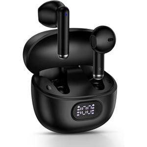 Wireless Earbuds Bluetooth Headphones for Samsung Galaxy S26 S25 Ultra S24 S23 S22 S21 S20 FE A16 5G A15 A14 A57 A56 A55 A54 A37 A36 A35, Wireless Charging Case Digital Display Ear Buds with Deep Bass (Black)