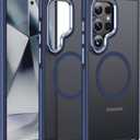 JAME for Samsung Galaxy S24 Ultra Case, [Compatible with Magsafe] [Military Grade Protection] [Anty-Slip Grip] Gorgeous Protective Camera Bezel Galaxy S24 Ultra Magnetic Translucent Matte Case, Blue