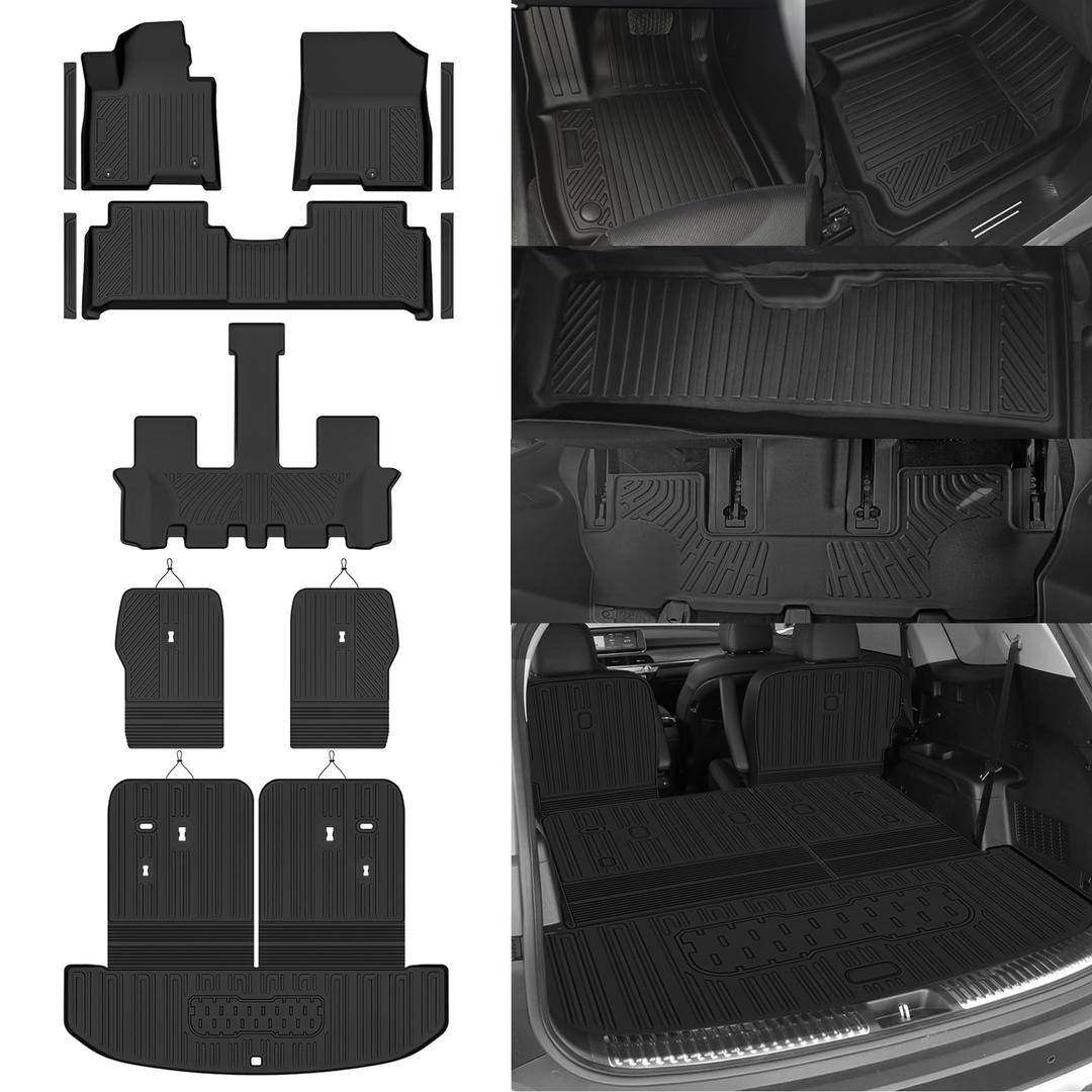NQOQN Custom Fit Floor Mats for Kia Sorento Hybrid 6 Seats 2021-2026