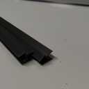 2PCS Shower Door Bottom Seal Strip, Black PVC, 36" Length, Fits 10mm Thick Glass, Prevents Leaks & Water Damage, Easy Installation, No Adhesive Required (Black, 36in for 3/8"(10mm) Door)