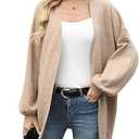 Ziesexy Womens Oversized Cardigan Sweaters 2025 Fall Long Lantern Sleeve Knit Open Front Cozy Long Cardigans for Women
Size M