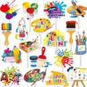 36Pcs Art Paint Party Cupcake Toppers Painting Brush Cake Cupcake Picks Decoration for Art Painting Theme Birthday Baby Shower Paint Splatter Party Supplies