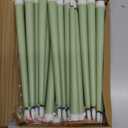 Macarrie 24 Packs Flameless Taper Candles Battery Operated Fake 11 Inch Long Candlelight LED Flameless Candlesticks Flickering Tapered for Spring Summer Wedding(Light Green)
