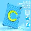 Fire HD 10 Tablet Case for Kids (13th/11th Generation, 2023/2021 Release), Rotating 360 Kickstand Lightweight Shockproof Handle Kids Case Un Fit for HTC 10 Tablet iPad Samsung LG Tablets, Blue