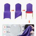VEVOR Chair Covers, Polyester Spandex Chair Cover, Stretch Slipcovers for Wedding Party Dining Banquet Flat-Front Chair Covers (Purple-a, 50PCS)