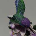ICE Armor Hand Painted 5" H Hummingbirdon Purple Flowers Figurine Statue Sculpture Ornament Decoration Home/Room Decor Unique Gift Ideas for Housewarming Holidays Birthdays Great Collectible Addition