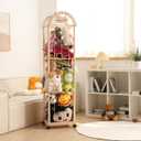 Large Stuffed Animal Storage Organizer, 61" High Premium Wooden Cute Zoo Toy Holder for Toddler Rooms, Playrooms & Bedrooms