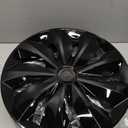 Hubcap Wheel Cover Replacement R16 Hub Caps Universal-Fit Steel Wheel Rim Cover ABS Material Exterior Accessories for Car Truck SUV -Set of 4（16-inch, Black）