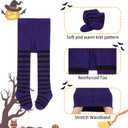 4 x Century Star Baby Tights Toddler For Girls Solid Knit Socks Soft Cotton Infant Leggings Warm Stockings Newborn Pants (Purple)