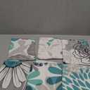 COMMINY Teal Grey Pillow Covers 18x18 Set of 6 Decorative Daisy Flower Throw Pillow Cover for Couch Modern Turquoise Pillow Case for Patio Living Room Cushion Bed Farmhouse Home Decor