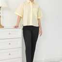 Bamans Womens Dress Pants Work Business Skinny Leg Pants Office High Waisted Slacks Slim Fit Casual Trousers (Black, L)